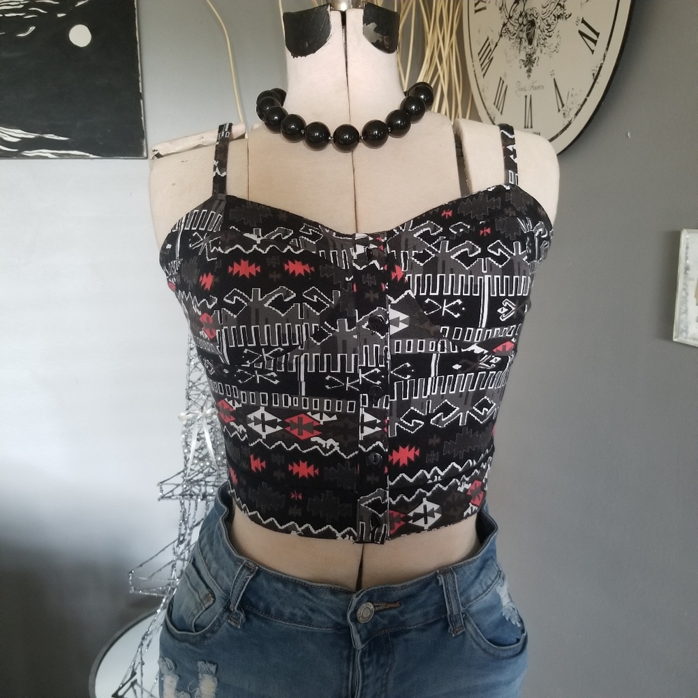 Halter top with straps